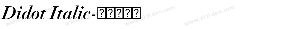 Didot Italic字体转换